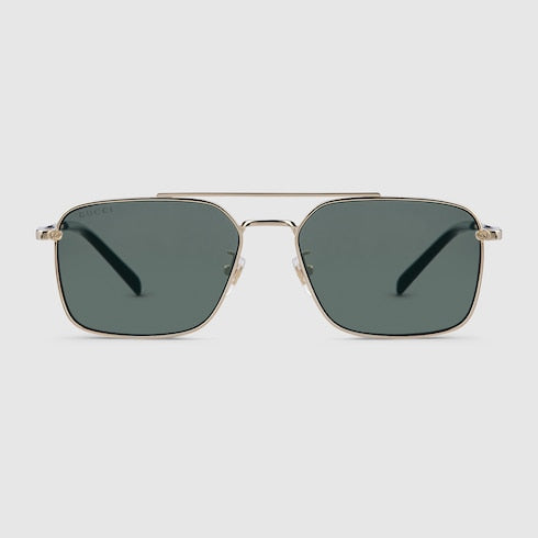 Light gold men's low bridge sunglasses