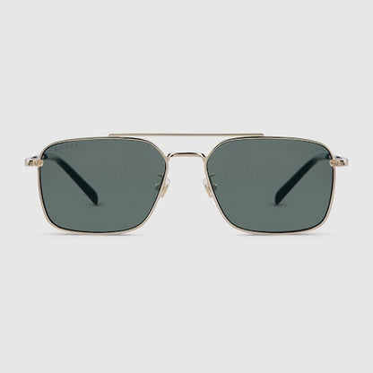 Light gold men's low bridge sunglasses
