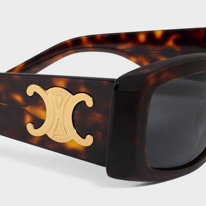 Triomphe XL 01 Sonnenbrille aus Acetat in Rot-Havanna für Damen