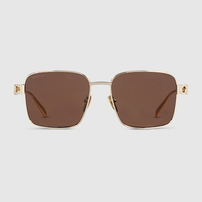 Sonnenbrille Quadratisch Hellgold