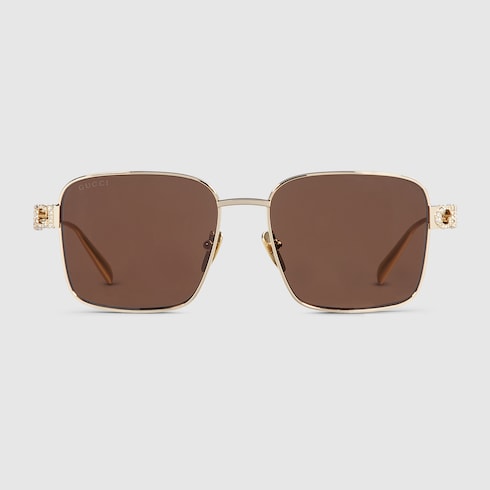 Sonnenbrille Quadratisch Hellgold
