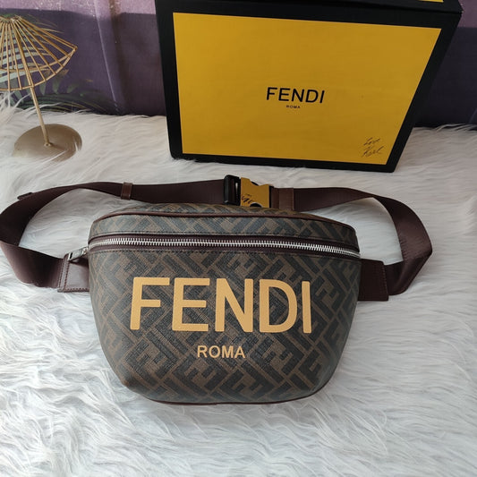 Zucca FF Jacquard Braun Gürteltasche