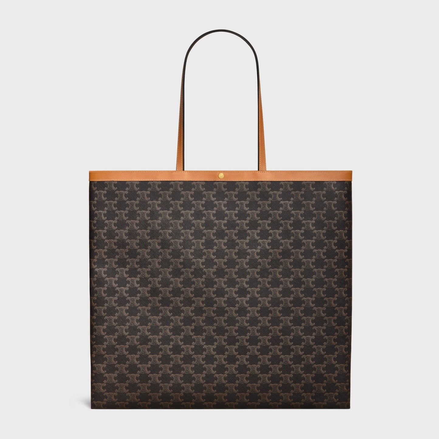 Große flache Shopper-Tasche aus Triomphe-Gewebe in Honig