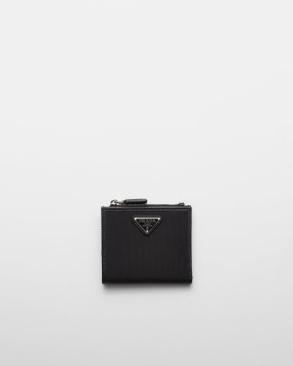 Kleines schwarzes Re-Nylon-Portemonnaie