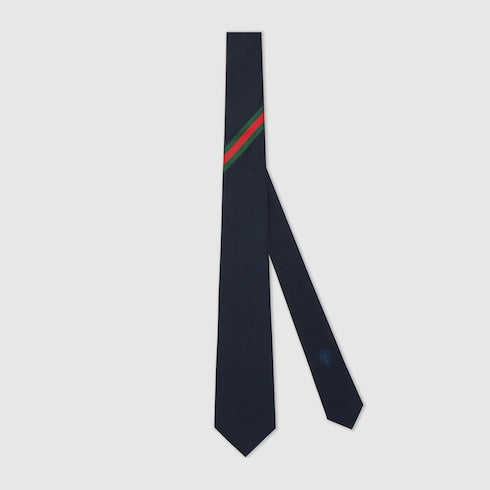 Jacquard Silk Tie Woven Blue
