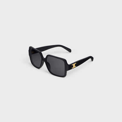 Triomphe 16 Sonnenbrille aus schwarzem Acetat für Damen