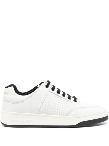 SL/61 Low-Top-Sneakers aus Kalbsleder in Weiß und Schwarz