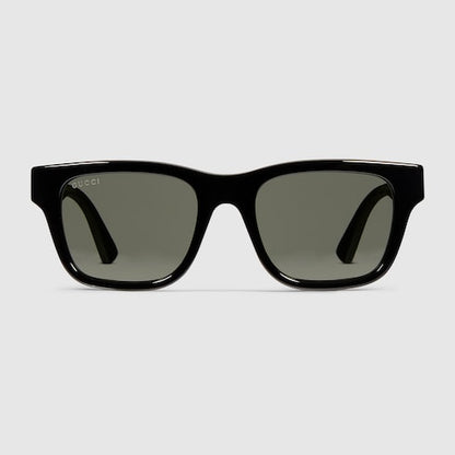 Quadratische Sonnenbrille mit grauen Gläsern Herren