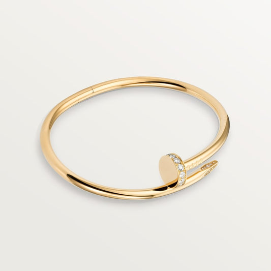 Juste un Clou bracelet, classic model with diamonds, gold