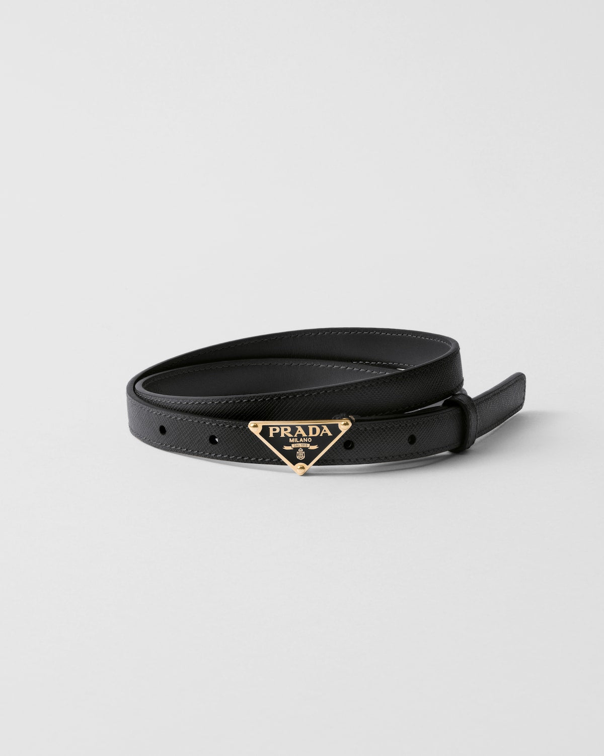 Schwarzer Gürtel aus Saffiano-Leder