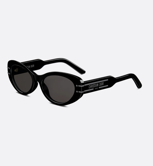 Signature B8U Black Oval Sunglasses for Women