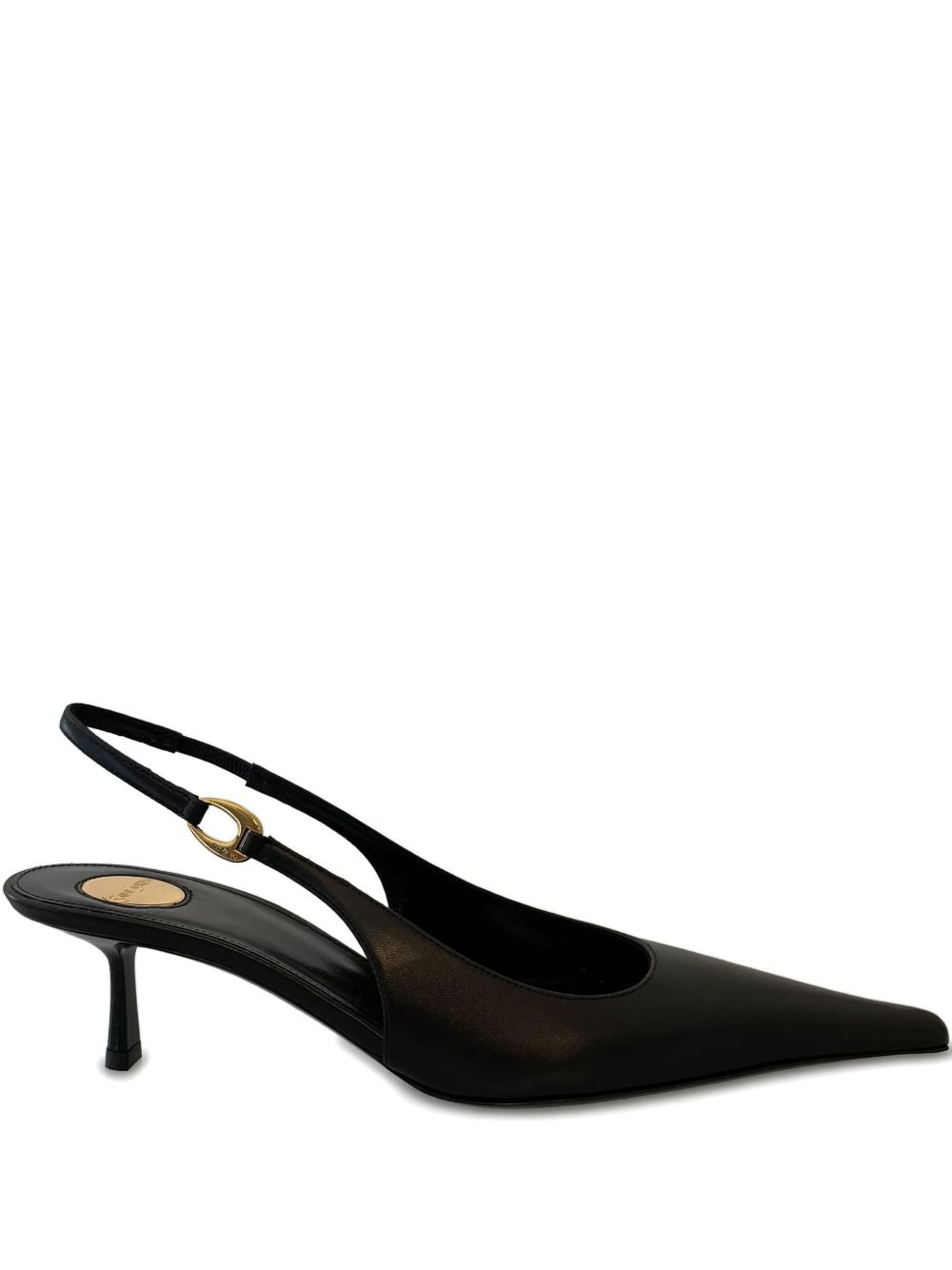 Vendome Slingback-Pumps aus schwarzem Leder 50 mm