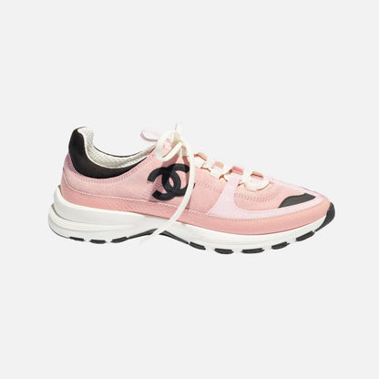 Sneaker aus Wildleder in Rosa/Schwarz