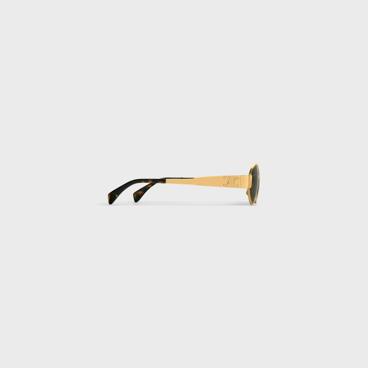 Triomphe Metal 01 Sonnenbrille aus Metall in Gold / Grün für Damen