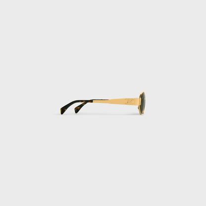 Triomphe Metal 01 Sonnenbrille aus Metall in Gold / Grün für Damen