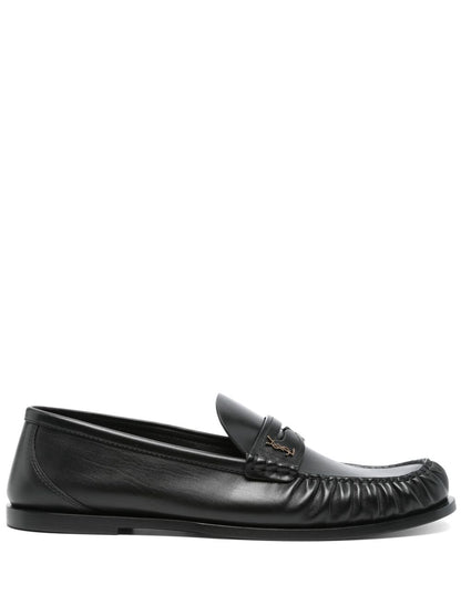 Loafer aus schwarzem Leder