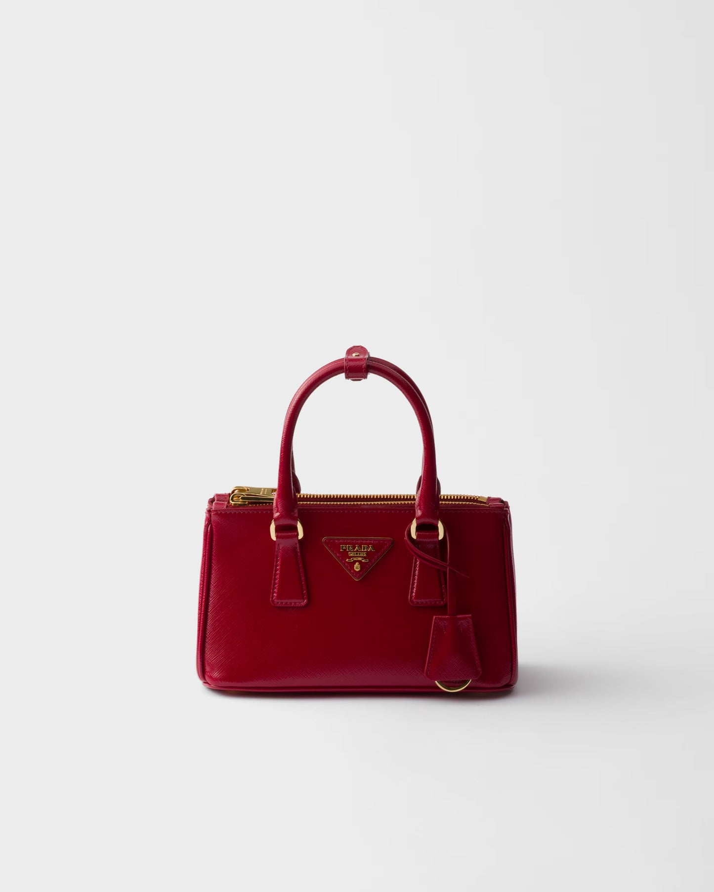 Kirschrot Galleria Mini Bag aus Saffiano-Leder