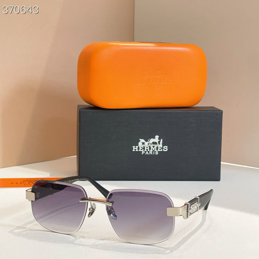 Randlose Sonnenbrille Gold/Blau 9703