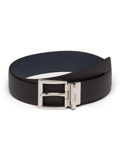 Reversible leather belt