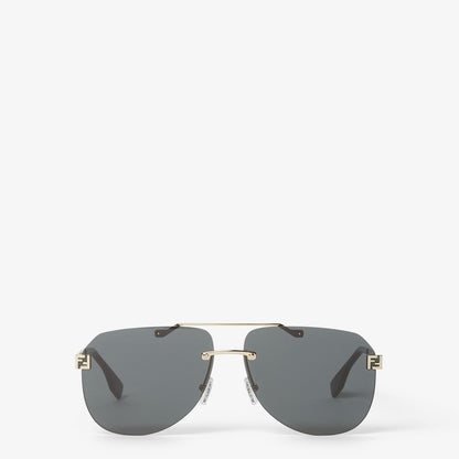 Sky Sonnenbrille aus goldfarbenem Metall für Herren