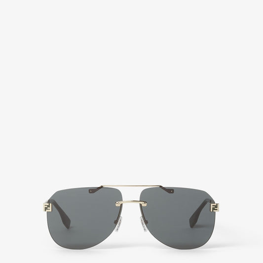 Sky sunglasses in gold-colored metal for men