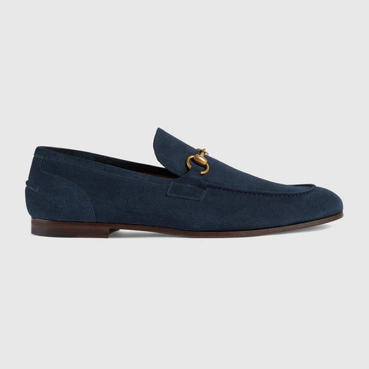 Men's GG Jordaan moccasin in blue suede