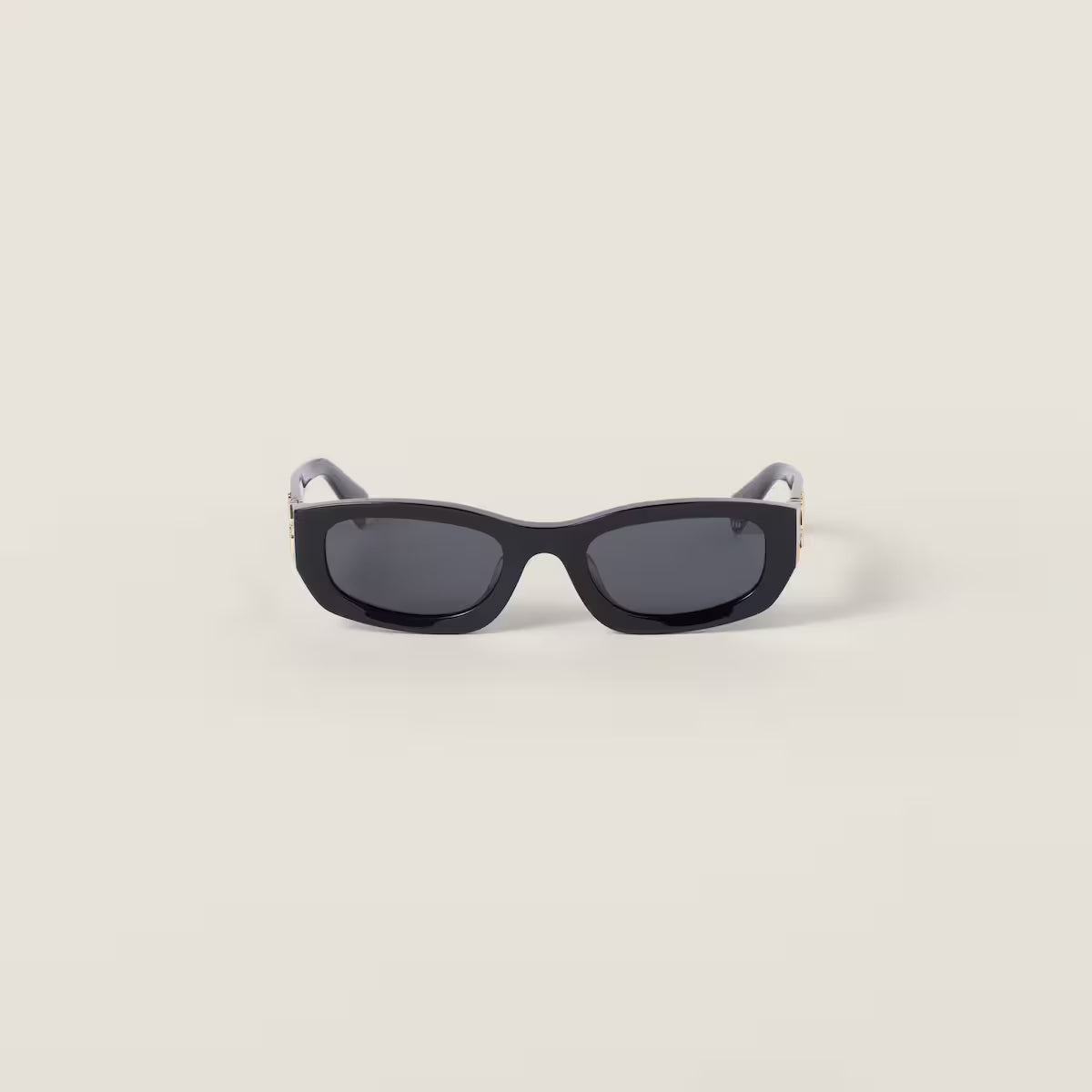 Miu Glimpse Flat-frame Sunglasses with Slate Grey Lenses