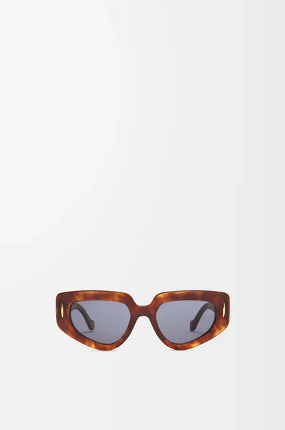 Butterfly Screen Sonnenbrille Klein Geflammtes Havana