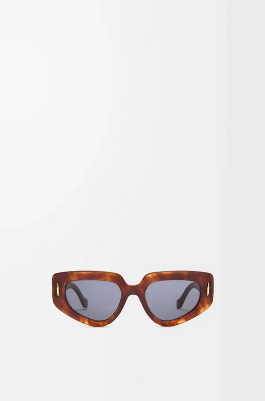 Butterfly Screen Sonnenbrille Klein Geflammtes Havana