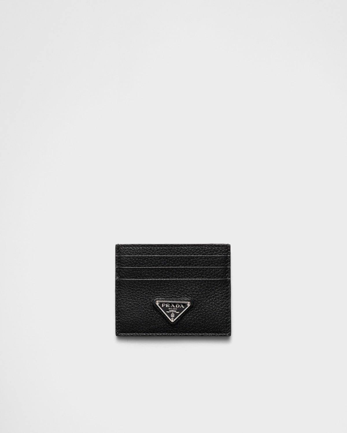 Black leather card holder