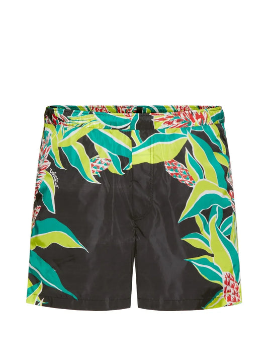 Badehose mit Allover-Volcano-Print
