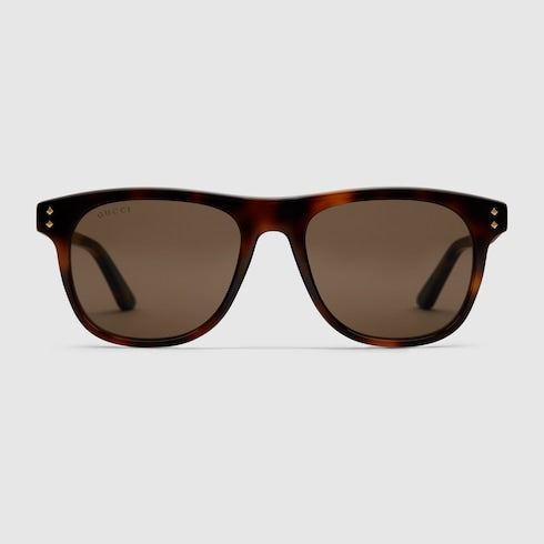 Quadratische Sonnenbrille Braun Herren