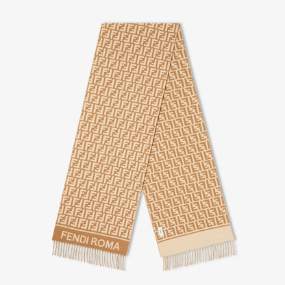 Women's wool/cashmere scarf in camel