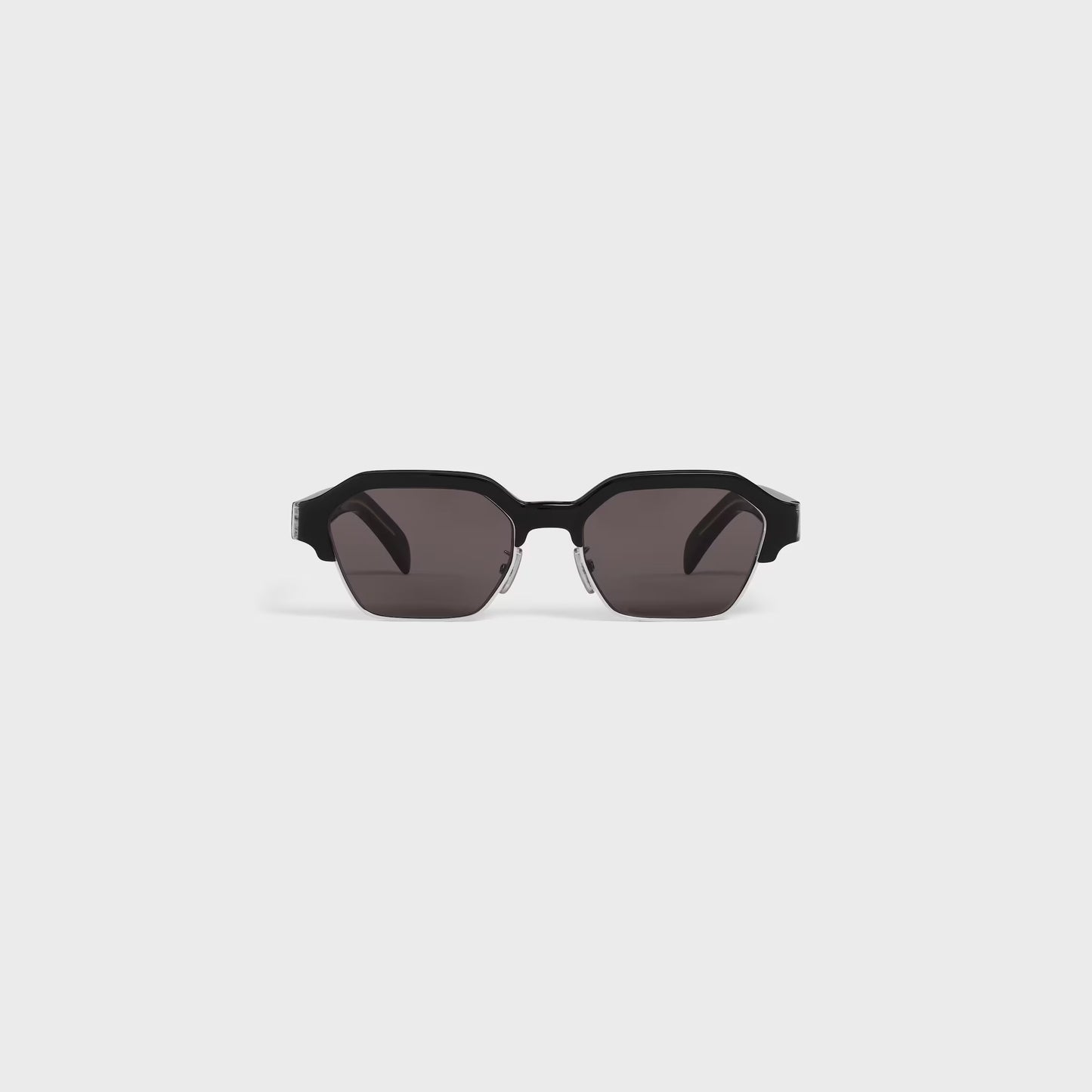 Black Frame 63 Sonnenbrille aus Acetat und Metall in Schwarz / Silber