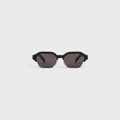 Black Frame 63 Sonnenbrille aus Acetat und Metall in Schwarz / Silber