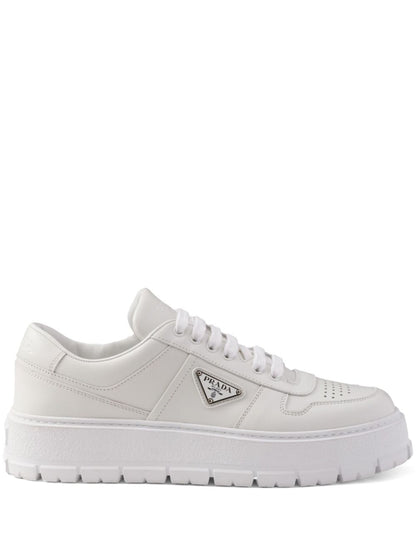 white leather shoes