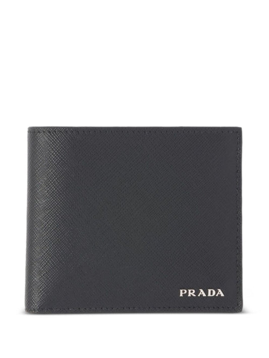 Reversible textured wallet in black