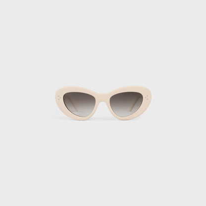 Schmetterlings-S320 Sonnenbrille aus Acetat in Elfenbein für Damen