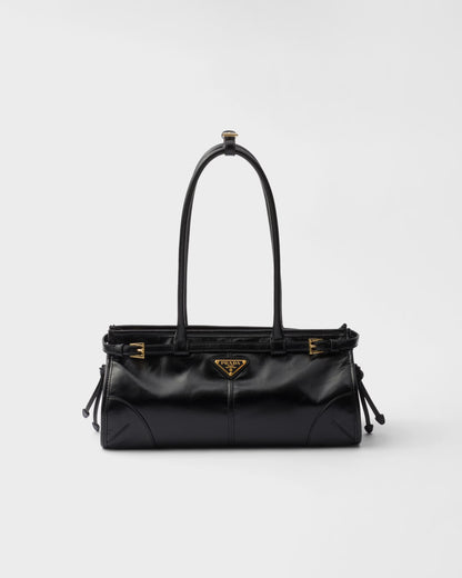 Bonnie Mittelgroße Handtasche aus Leder Schwarz
