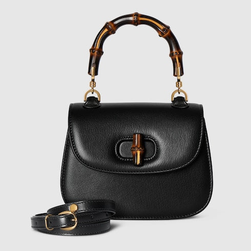 GG Bamboo 1947 Mini Black Leather Bag