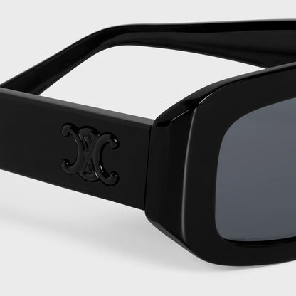 Triomphe Herren 01 Sonnenbrille aus schwarzem Acetat