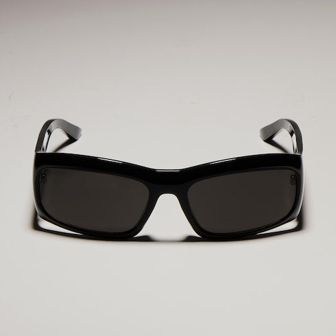 Rechteckige Sonnenbrille Schwarz Herren