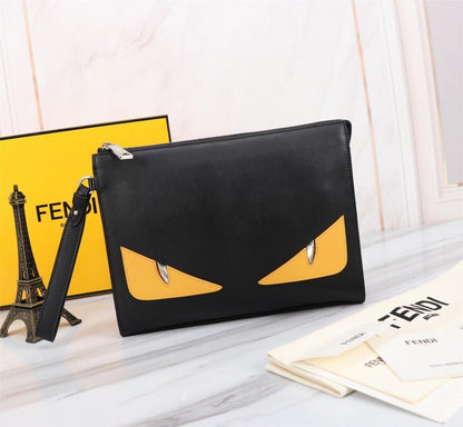 Gürteltasche Clutch schwarz und gelb