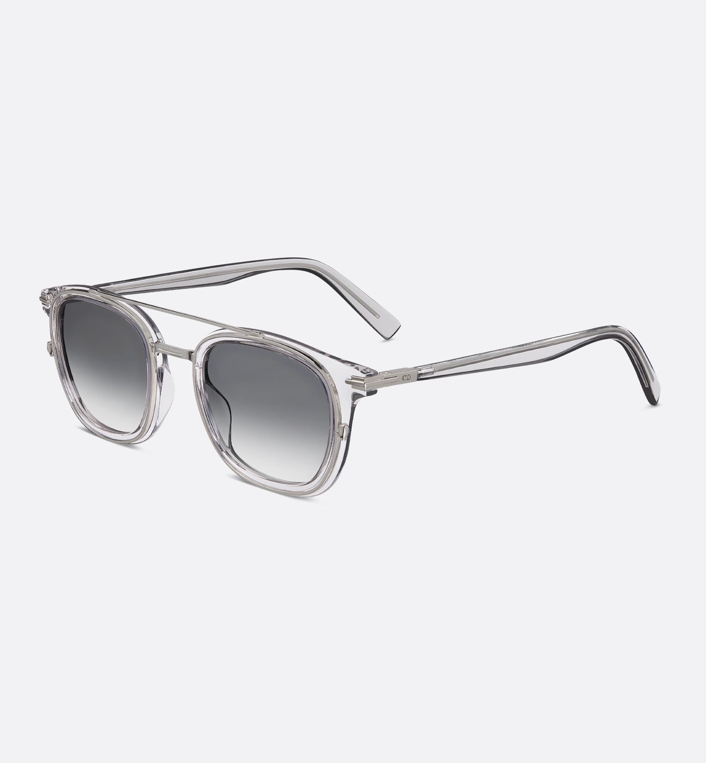 BlackSuit S14I Sunglasses Transparent Grey Square Bio-Acetate Men's