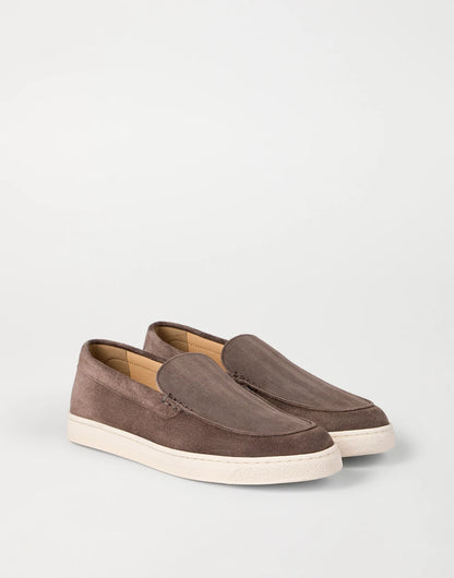 Loafer aus Wildleder mit Chevron-Effekt Braun