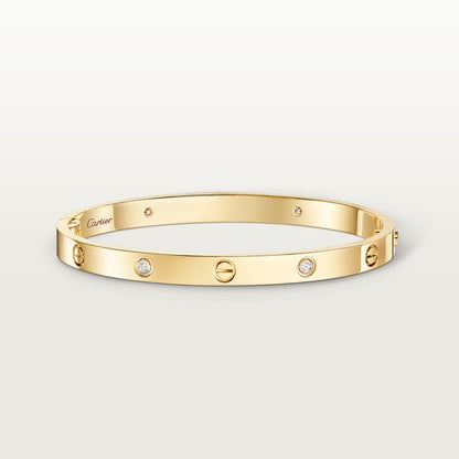 LOVE bracelet, medium model with 4 diamonds, gold