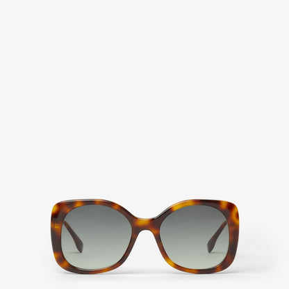 Sunglasses in acetate Havana and gold metal for women