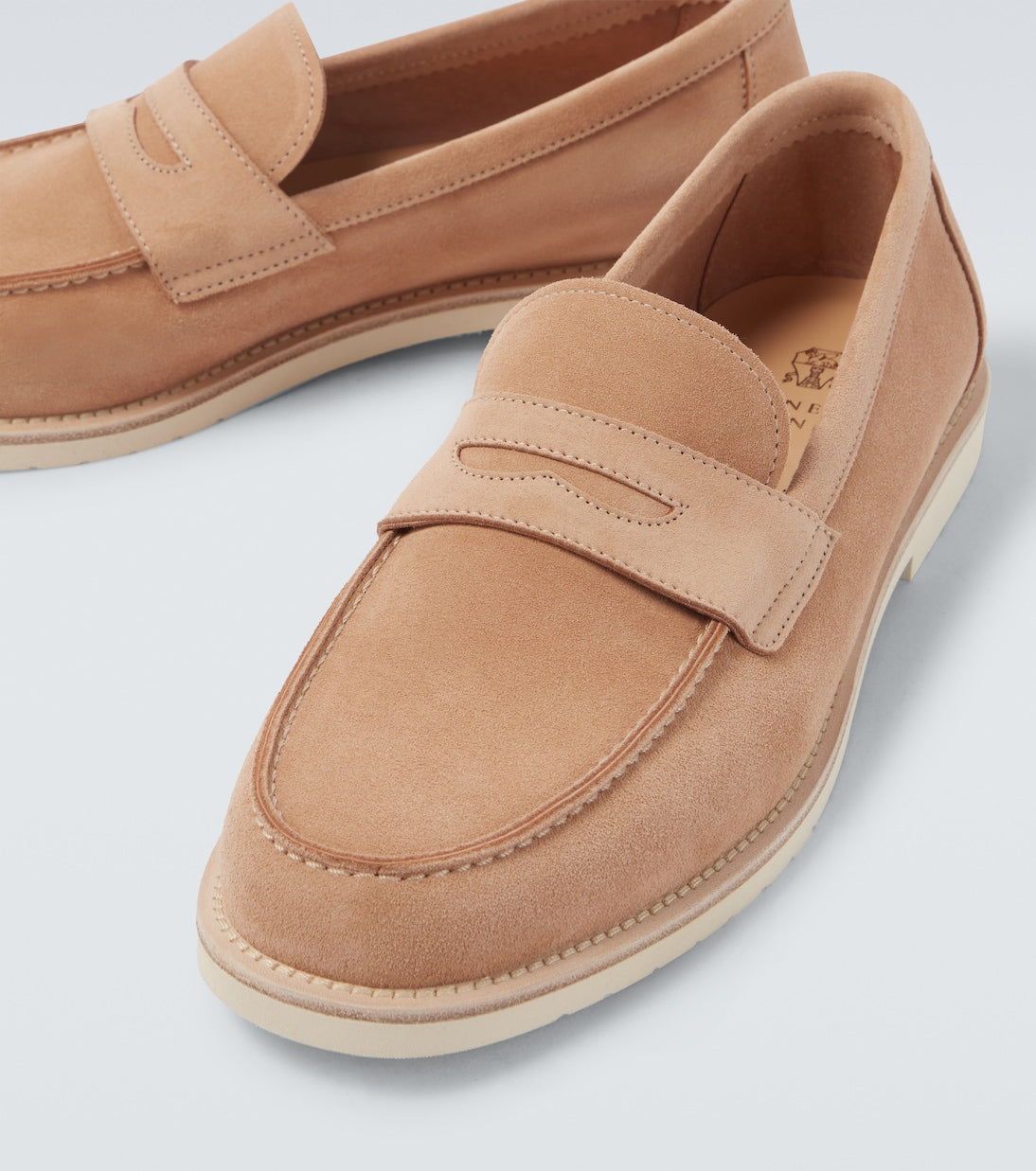 Penny Loafer aus Suede Siena-Braun