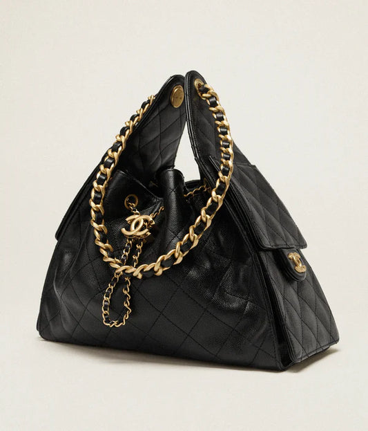 CHANEL 25 Kleine Tasche Schwarz