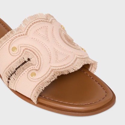 Marina Mules aus Canvas in Puderrosa